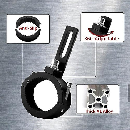 Motorcycle Spotlight Mount Brackets, Motorbike Tube Clamp Turn Signal Mounting Clamp Fog Light Holder Adjustable Light Holders Fits Tube 1" 2PCS (S) - size: Small