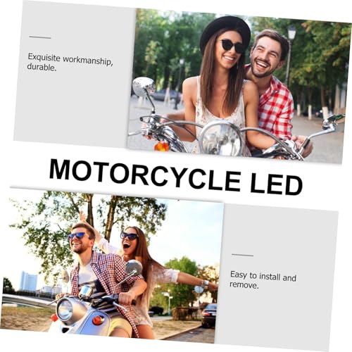 2Pcs LED Motorcycle Tail Light Reflector Brake Stop Signal Light Durable Reflectors for Motorbikes Atvs and Electric Vehicles Safety Reminder Warning Function