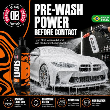 DUB BOYZ Hypo Float Pre-Wash Citrus Concentrate – Powerful Citrus-Based Cleaner for All Vehicle Surfaces, Eco-Friendly, Biodegradable Formula, Prepares for Main Wash (64 Fl Oz) - size: 64 Fl Oz (Pack of 1)