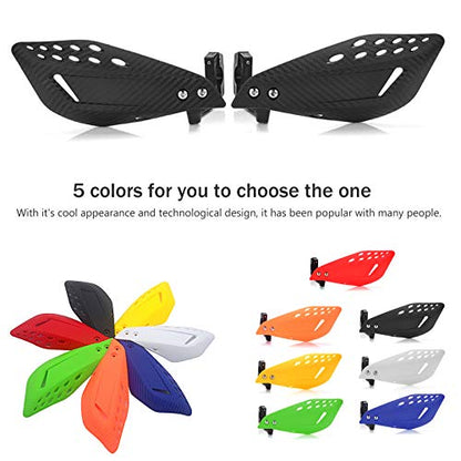 7/8" 22mm Motorcycle Handguards Handlebar Protector Gear for Dirt Bike ATV Yamaha Kawasaki Suzuki Honda(Black) - color: Black