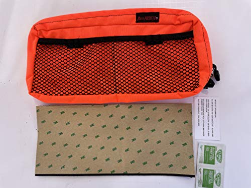Moto Pockets Motorcycle Pannier Lid Bag Organizer for Side Cases, Weather-Resistant, Hi-Viz Orange