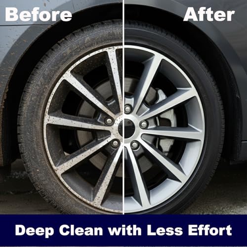 EZ Detail Big and Little Brush Combo - Wheel Rim Cleaner for Cars, Bike, Trucks, Motorcycle, and Other Vehicles - Non-Scratch Auto Detailing Tool, Easily Reaches Nook and Crannies
