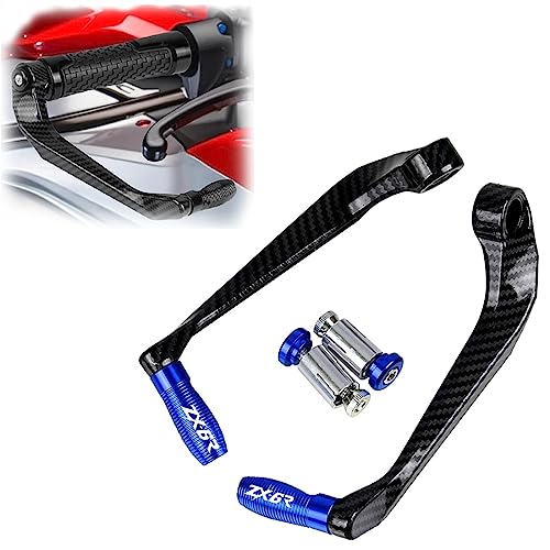 Lever Hand Guard for Kawasaki ZX6R ZX 6R ZX-6R All Year Motorcycle Accessories Handlebar Grips Brake Lever Guards Protector(Blue) - color: Blue