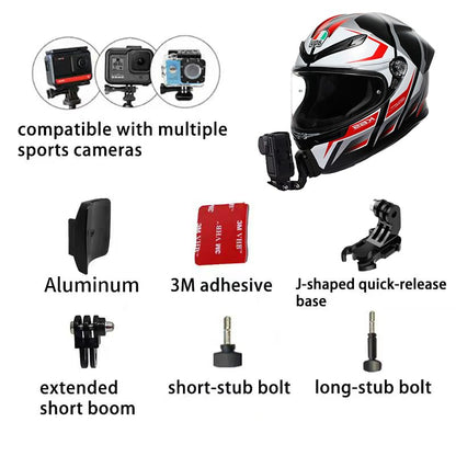 AGV K6 K6S Chin Mount Kits Adjustable Camera Mount Kit Customize Joint Base Compatible with Gopro Hreo Ins360 Srago DJI Etc. (Aluminum Alloy Base)