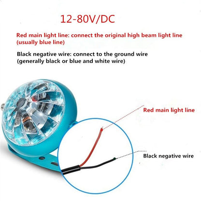 New Colorful Flash Motorcycle Electric Truck Chassis Lights LED Lights Rear Taillights Anti-Fog Lights Brake Lights Warning Lights (WHITE) - color: WHITE