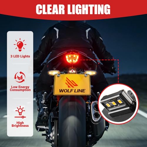 Motorcycle License Plate Bracket for Street Triple 765 R 765 RS 2020 2021 2022 2023 2024 2025 2026, Fender Eliminator With LED Light, Motorcycle Tail Tidy License Plate Holder Mount