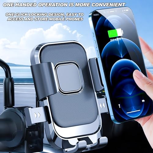Bike Phone Holder,Motorcycle Phone Mount, 2 Pack-Black | Bicycle Handlebar Holder Mount for Adults Kids,No tools required, easy to install, For iPhone and 4.7-7" smartphones