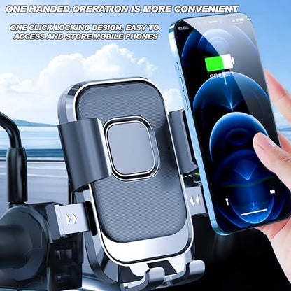 Bike Phone Holder,Motorcycle Phone Mount, 2 Pack-Black | Bicycle Handlebar Holder Mount for Adults Kids,No tools required, easy to install, For iPhone and 4.7-7" smartphones