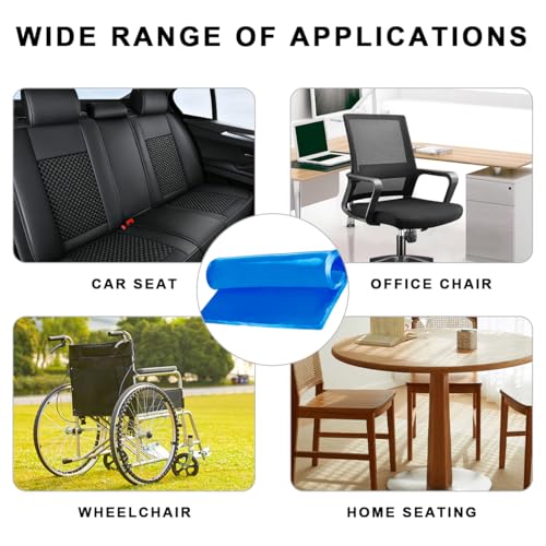 Motorcycle Seat Gel Pad, Shock Absorption Mats Gel Seat Cushion Reduce Fatigue, Universal Comfortable Soft Cooling Fabric Pad for Motorbike Car Home Office Chair