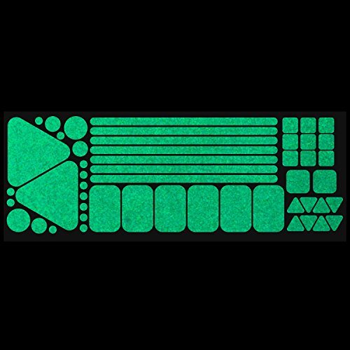 LiteMark Reflective Sticker Pack – Bicycle, Motorcycle & Helmet Reflectors for Safety & Night Visibility (Light Green, Pack of 51 Pcs) - color: Light Green