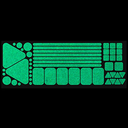 LiteMark Reflective Sticker Pack – Bicycle, Motorcycle & Helmet Reflectors for Safety & Night Visibility (Light Green, Pack of 51 Pcs) - color: Light Green
