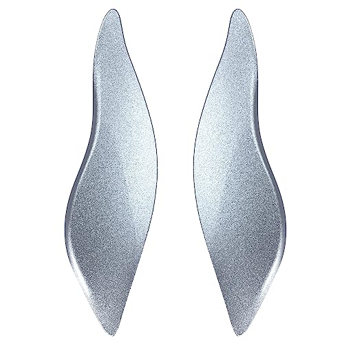 Advanblack Atlas Silver Metallic Side Wings Air Deflectors, Fairing Side Wing Windshield, Fairing Side Shield, Adjustable Wind Deflectors, Compatible for Harley Touring Street Electra Glide 2014-2023 - color: Atlas Silver