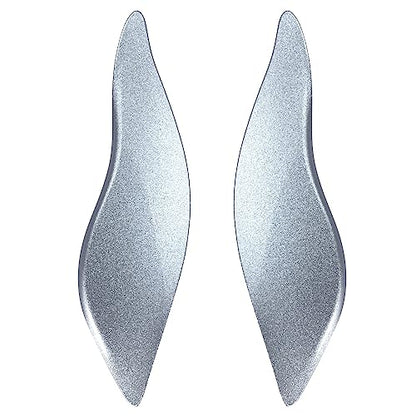 Advanblack Atlas Silver Metallic Side Wings Air Deflectors, Fairing Side Wing Windshield, Fairing Side Shield, Adjustable Wind Deflectors, Compatible for Harley Touring Street Electra Glide 2014-2023 - color: Atlas Silver