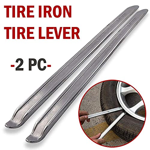 2pc Tire Iron Motorcycle Tire Spoons Levers Tire Changer Spoons Dirtbike Tire Changing Tools Set Remover Heavy Duty Steel Tyre Removal Tool Spoon for Dirt Bike Scooter Bicycle Mower (11.7 inch)