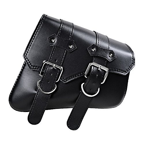 Motorcycle Solo Saddle Bag Compatible with Harley Sportster XL883 XL1200 Right Side Black - size: Right Side without Side Storage
