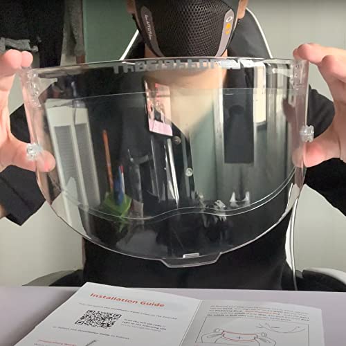 Photochromic and Anti Fog Insert Film for Motorcycle Helmet Visor 3.66" x 10.7" | Inner Auto Darkening Layer Transitions Clear Indoors to Dark in Sunlight,Easy Peel and Stick Installation - size: Photochromic