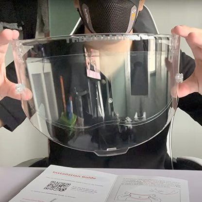 Photochromic and Anti Fog Insert Film for Motorcycle Helmet Visor 3.66" x 10.7" | Inner Auto Darkening Layer Transitions Clear Indoors to Dark in Sunlight,Easy Peel and Stick Installation - size: Photochromic