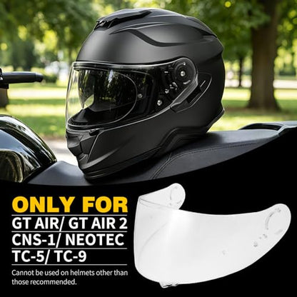 GT Air Visor Repalcement for GT Air 2, Outer Face Helmet Shield Compatible with CNS-1/Neotec/TC-5/TC-9 Accessories (Clear) - color: Clear