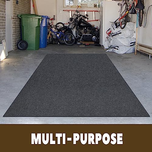 Garage Floor Mat for Under Car, 7'5" x 8'6", Non Slip TPR Backing, Protect Floor from Spills, Drips, Splashes, Absorbent/Durable Pads for Parking, Charcoal - size: 7'5" x 8'6"
