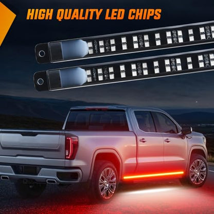 Nilight 2PCS 70 Inch Emergency Strobe Light Strip with Controller 864 LED Red Running Board Lights Flexible Side Flashing Warning Caution Safety Waterproof for Truck Construction Pickup - color: Red, size: Running Board Strobes w/Controller