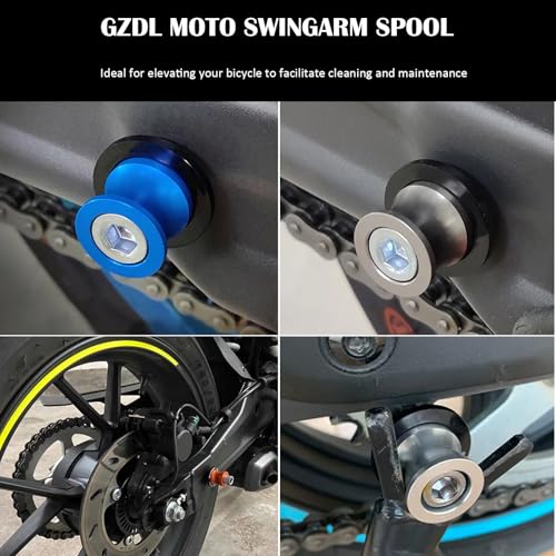 10MM 675SS Swing Arm Spools Sliders Fit For CFMOTO 675SS Stand Frame Slider Crash Bar Accessories,CNC T6061 Aluminum (Titanium) - color: Titanium