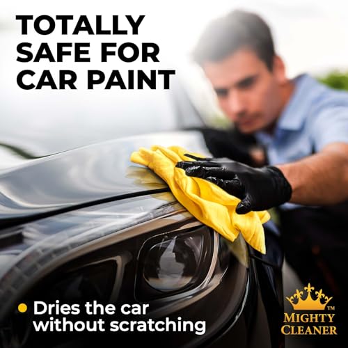 Premium 2pk +1 Free Shammy Cloth for Car Drying - 26"x17" - Super Absorbent Chamois Towel - Scratch-Free, Reusable & Soft Wash Cloth - Car Drying Towels - color: Yellow, Blue, Blue