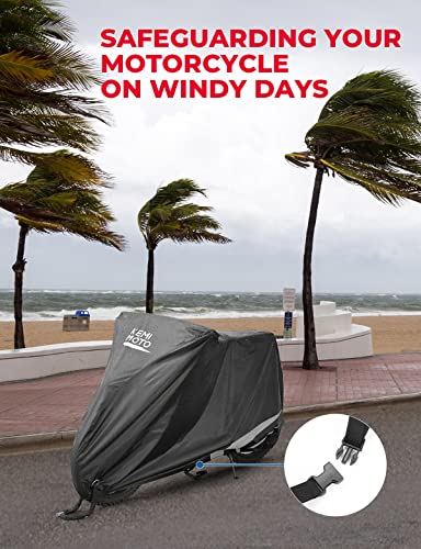 KEMIMOTO Heavy Duty 420D Motorcycle Cover Waterproof Compatible with Surron Light Bee X S Talaria X160 X260 All Weather Sur‑Ron Electric Dirt Bike Protective Rain Cover Sunlight Dust - color: Black, size: E-bike