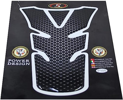 Ninja 250 2008-2016 3D Motorcycle Vinyl Gel Gas Tank Pad Traction Side Traction Side Protector Decal and Sticker Tankpad. (New Generation Silicone-Based Adhesive) - color: Yellow