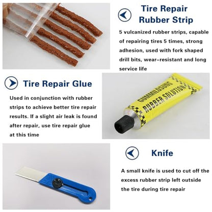 Tire Repair Nail Vacuum Tire Repair Kits Tire Screws Plug Fast Tool Self-Service Suitable for Car Motorcycle Jeep Tire Puncture Repair (50Pcs) - color: 50Pcs