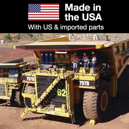 Checkers Heavy Duty Wheel Chocks for 95"-142" Tires, One Large Tire Chock for Haul Trucks, Loaders, and Cranes, 427 Ton Capacity, Lightweight HDPE, Made in the USA, Yellow, MC3012 - size: For 95"-142" Tires