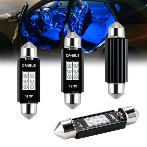 iBrightstar 9-30V Extremely Bright 211-2 212-2 578 Festoon LED Bulbs Error Free 1.61" 41mm for Interior Map Dome Lights and License Plate Courtesy Lights, Blue - color: Blue, size: 41mm