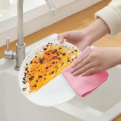 Microfiber Cleaning Cloth, Lint-Free Shop Towels Reusable, Bulk Rags in a Box for Home, Kitchen and Car, 8 Inch x 8 Inch,40 Pack with Box (Pink) - color: Pink