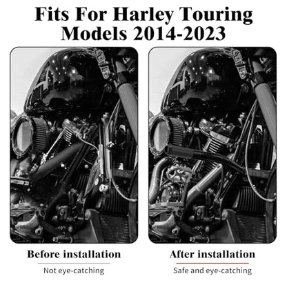 Motorcycle Crash Bar Engine Guard Highway Crash Bar Fit for Harley Touring Street Glide Road Glide Road King Electra Glide Ultra (B- Engine Guard for 14-23 Touring) - size: B- Engine Guard For 14-23 Touring
