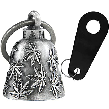Dream Apparel Motorcycle Bell Guardian Angel Drive Away Gremlin, Biker Bell for Men Women Rider Riding, Good Luck Gift - color: Leaves
