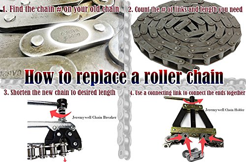 Jeremywell Roller Chain Connecting Puller Fit #25#35#41#40#50#60 415H,428H, 520,530 Roller Chain, Holder/Puller, Bicycle, Motorcycle - style: Chain Puller