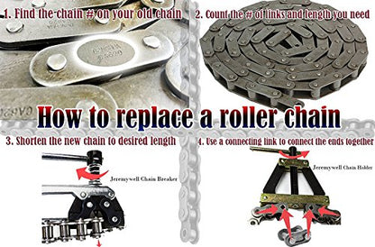 Jeremywell Roller Chain Connecting Puller Fit #25#35#41#40#50#60 415H,428H, 520,530 Roller Chain, Holder/Puller, Bicycle, Motorcycle - style: Chain Puller