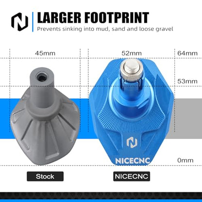 NICECNC Kickstand Foot Extension Pad & Puck, Motorcycle Stand Pad CNC Billet Aluminum Dirt Bike Compatible with KTM 125-530 XC XCW XCF XCF-W EXC EXC-F 2008-2023 Accessories, Blue - color: blue