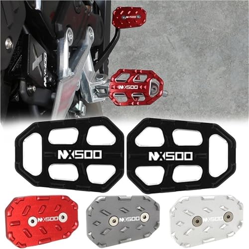 Motorcycle Foot Pegs Front Footpegs Footrests Pedal Enlarger Brake Extension for Honda NX500 2023 2024 2025(Brake Pedal Silver) - color: Brake pedal Silver