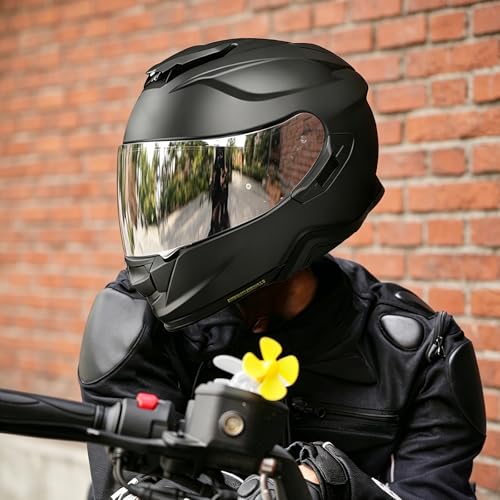 GT Air Visor Repalcement for GT Air 2, Outer Face Helmet Shield Compatible with CNS-1/Neotec/TC-5/TC-9 Accessories (Chrome Silver) - color: Chrome Silver