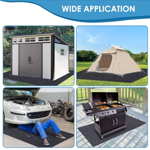 Garage Floor Protection Mat (8'5" x 20') uitable for garages, Oil Spill Prevention, Waterproofing, and Protection of Floor Surfaces(Includes Double Sided Tape Rolling Creeper Mat) - size: 8'6" x 20'