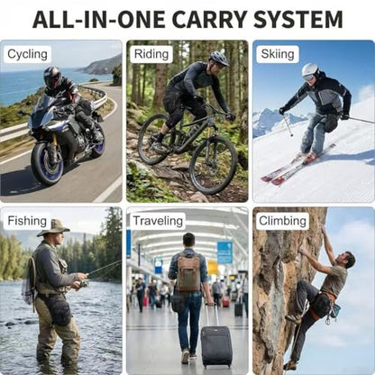 Motorcycle Thigh Bag Tactical Leg Bag Drop Leg Bag for Men Women–Waterproof&Adjustable Leg Strap, Convertible to Leg Fanny Pack or Phone Purse for Outdoor Activities—Complimentary keychain