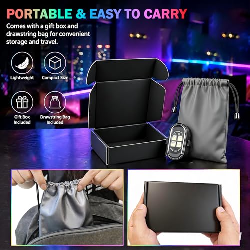 Wireless LED Lights for Car 10 Pack Remote Strobe Warning Waterproof | USB C charging, adjustable 8 colors & 10 strobe flash modes, anti-collision, fits car, truck, motorcycle, bike, drone