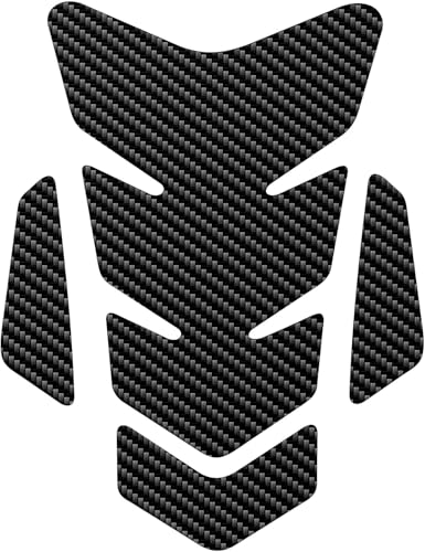 3D Motorcycle Carbon Fiber Vinyl Gel Gas Tank Pad Protector Decal and Sticker Tankpad. (New Generation Silicone-Based Adhesive) - color: Carbon F
