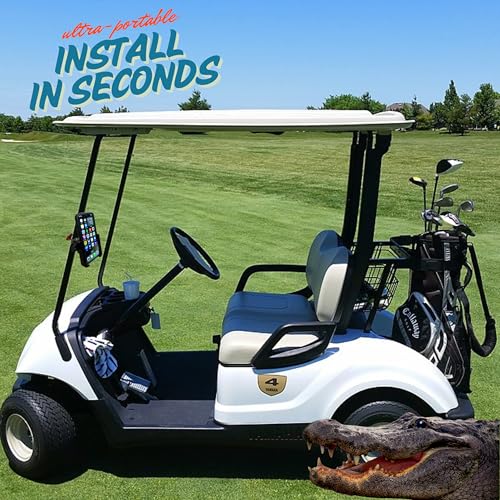 THE GATOR Cell Phone Holder with Both MagSafe and Cradle Options Included! Phone Mount for Golf Cart, ATV Accessory, Quad, Bicycle, Motorcycle, Car, Boat, Scooter, Photography Fits Most smart Phones