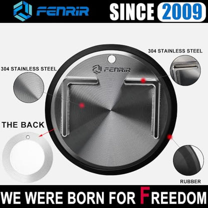 FENRIR 304 Stainless Steel Kickstand Pad Plate Support Coaster Accessory for Harley Davidson Indian Honda Yamaha Kawasaki Suzuki Triumph BMW KTM Ducati Fit Motorcycle Bike Scooter Outdoor Indoor