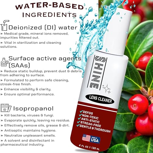 Shine Liquid Cleaner 4oz Spray Powered by SIBERIAN USA, (1) Fabric Cloth, (1) Screwdriver for Camera, Devices, Eyewear Lenses 120ml - size: 4 Fl Oz Large
