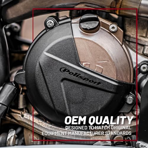 Polisport Clutch Cover Protector Kit (Grey) - Compatible with Sherco SE250/300(2014-2023)