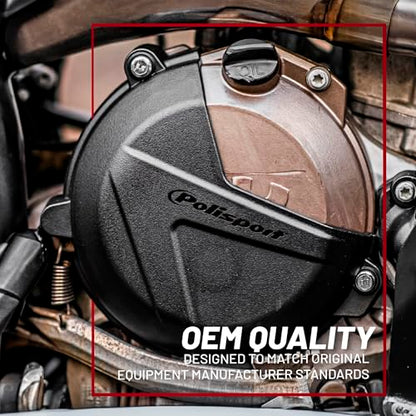 Polisport Clutch Cover Protector Kit (Grey) - Compatible with Sherco SE250/300(2014-2023)