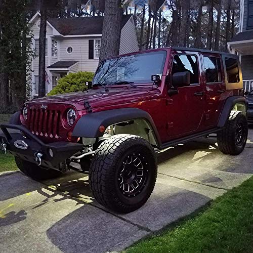 6 Pods LED Rock Lights, Ampper Waterproof LED Neon Underglow Light for Car Truck ATV UTV SUV Offroad Boat Underbody Glow Trail Rig Lamp (White) - color: White, size: 6 Pods