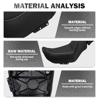 Motorcycle Driver Passenger Seat Two-up Seat Fit For Harley Nightster RH975 Nighster Special RH975S 2022-up (Black02) - color: Black